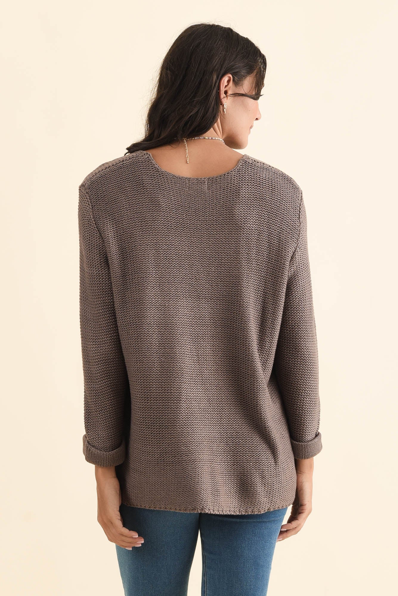 Toulouse Mocha Cotton Jumper - Image 6