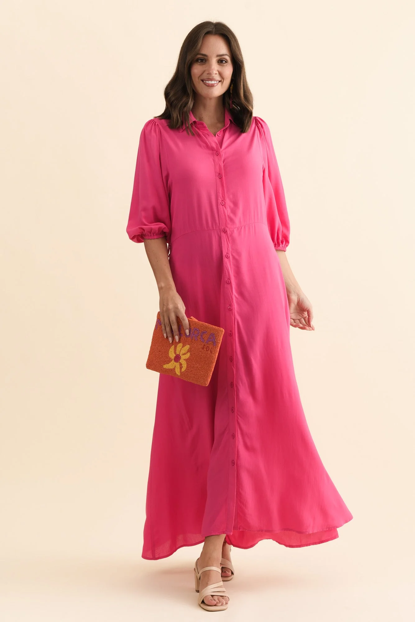 Trinity Fuchsia Tie Dress