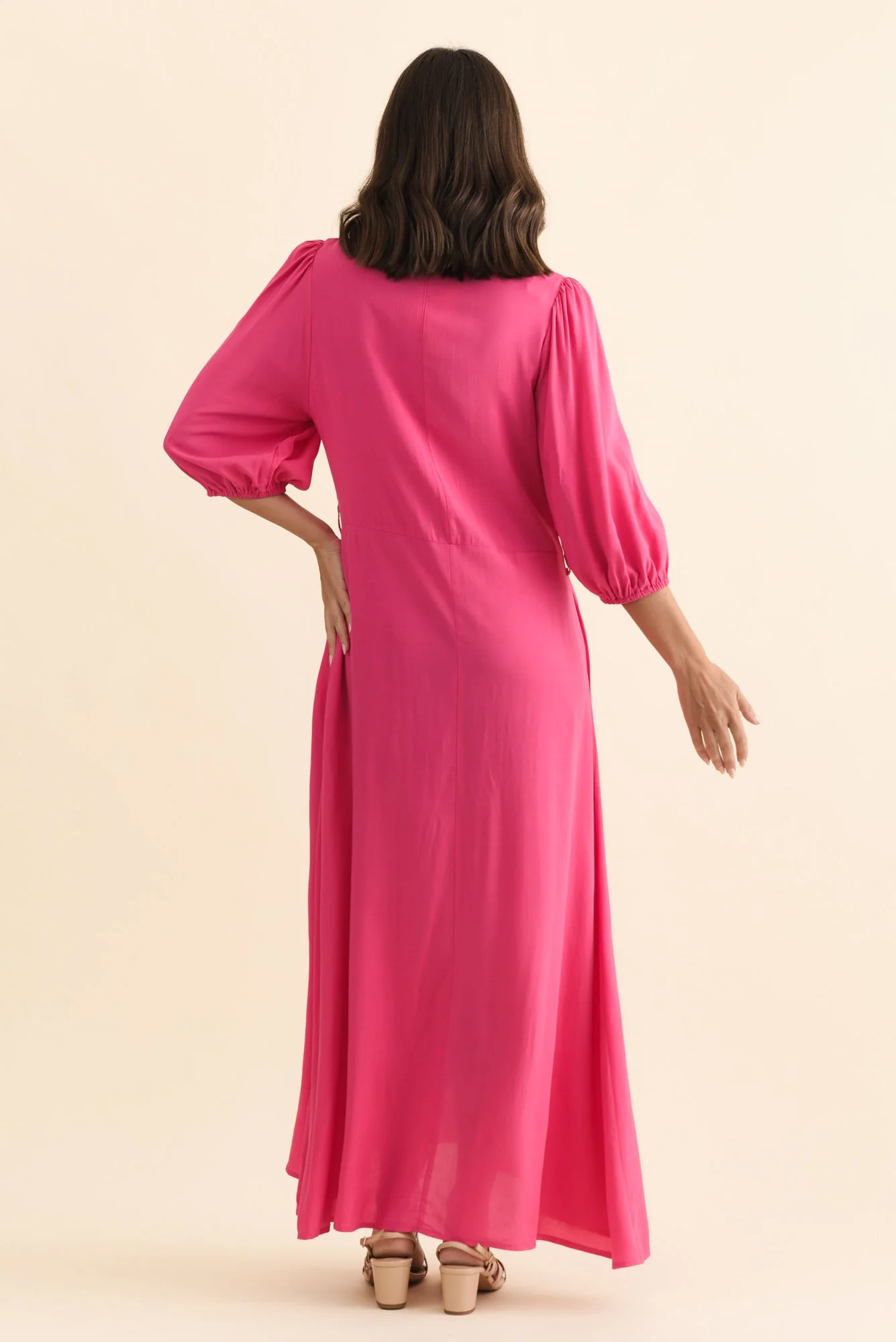 Trinity Fuchsia Tie Dress - Image 4
