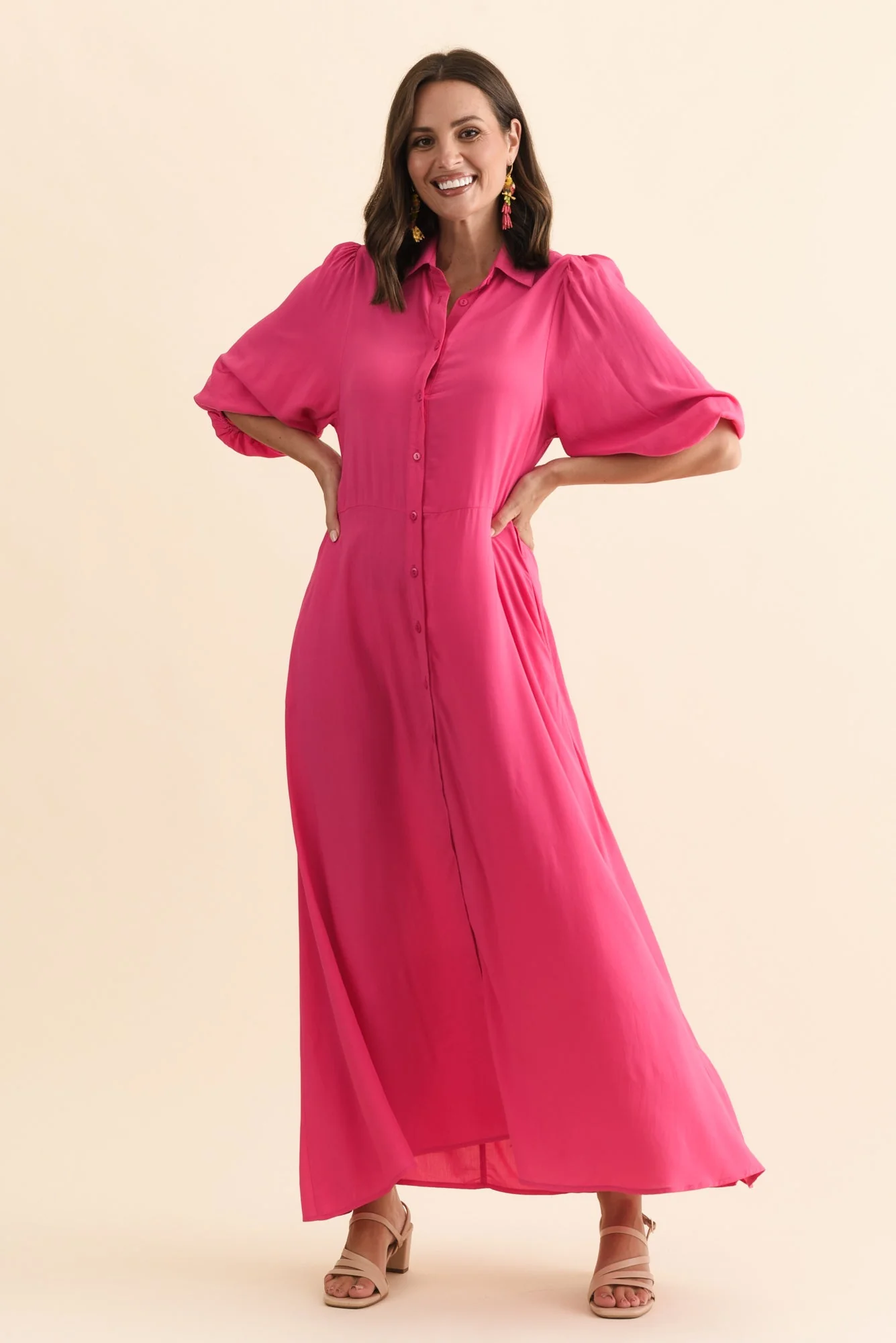 Trinity Fuchsia Tie Dress - Image 6