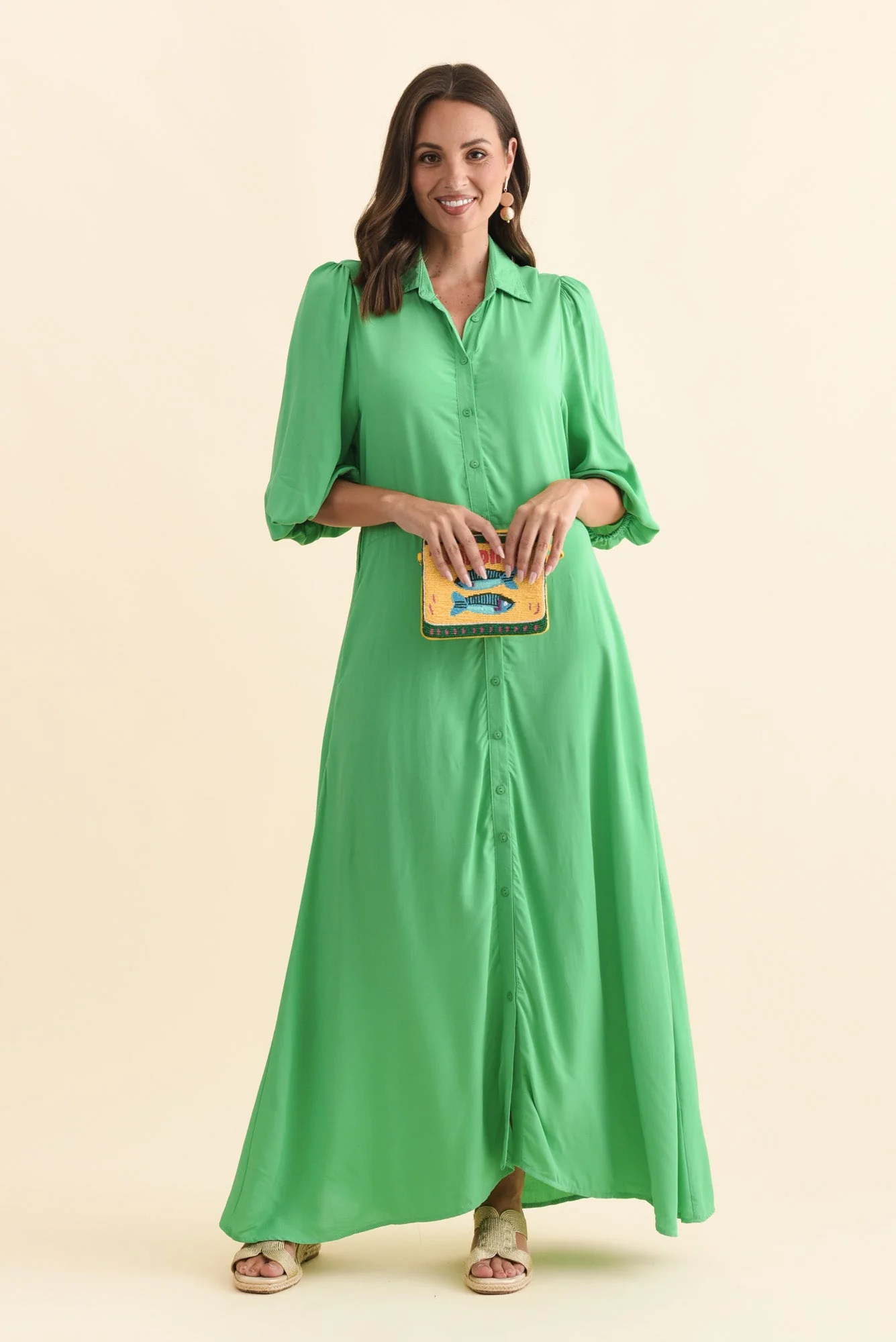 Trinity Green Tie Dress
