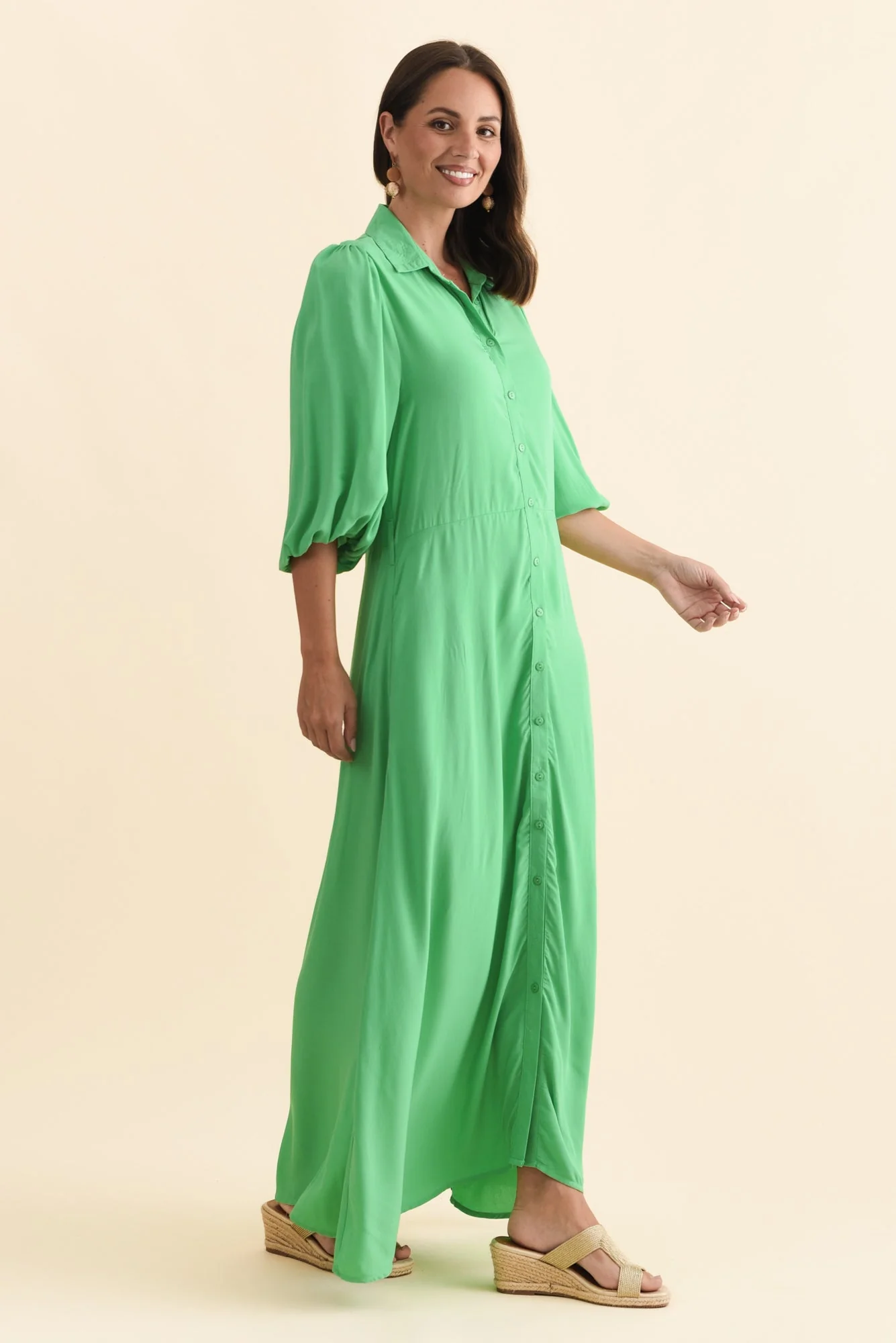 Trinity Green Tie Dress - Image 3