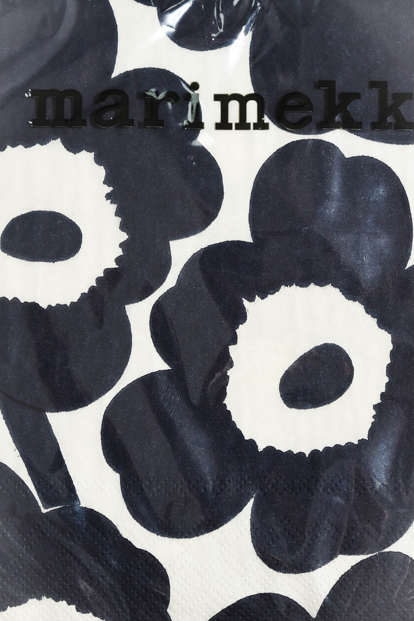 Unikko Dark Blue Flower Napkins - Image 3
