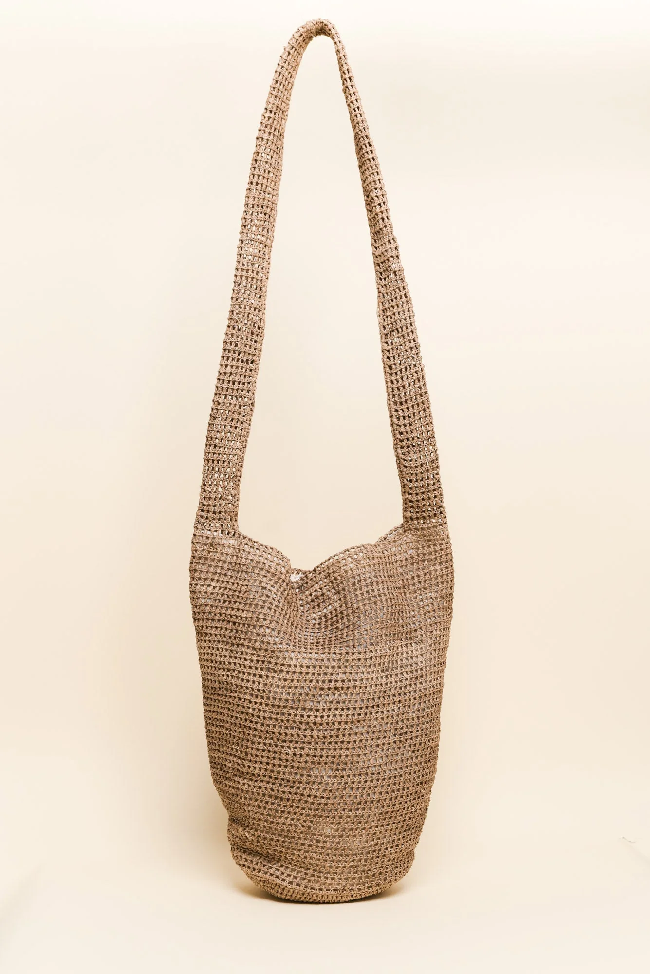 Vatania Tan Raffia Shoulder Bag