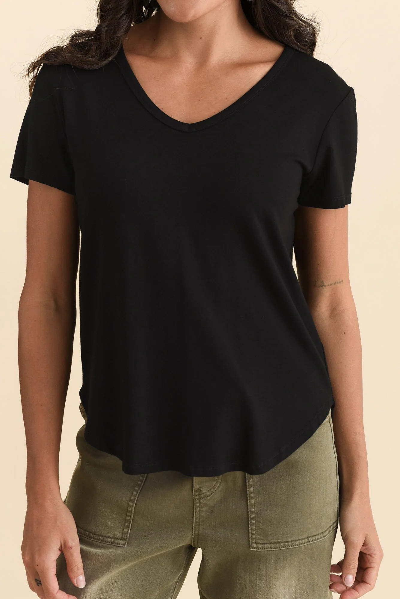 Veronica Black Bamboo Tee - Image 6
