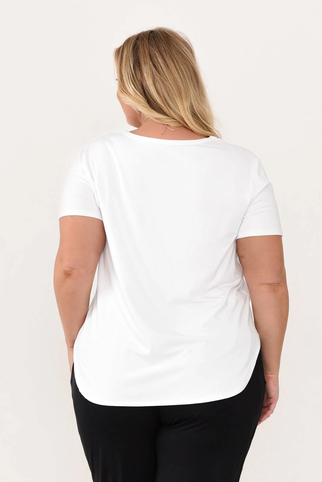 Veronica White Bamboo Tee - Image 12