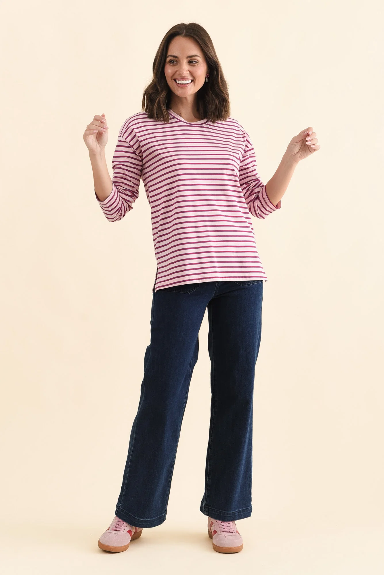 Vienna Purple Stripe Long Sleeve Tee - Image 3