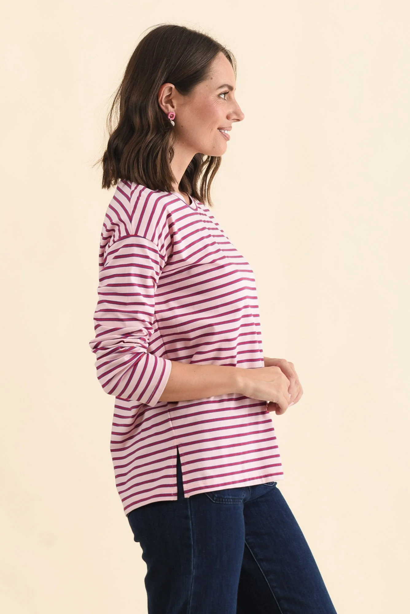Vienna Purple Stripe Long Sleeve Tee - Image 4