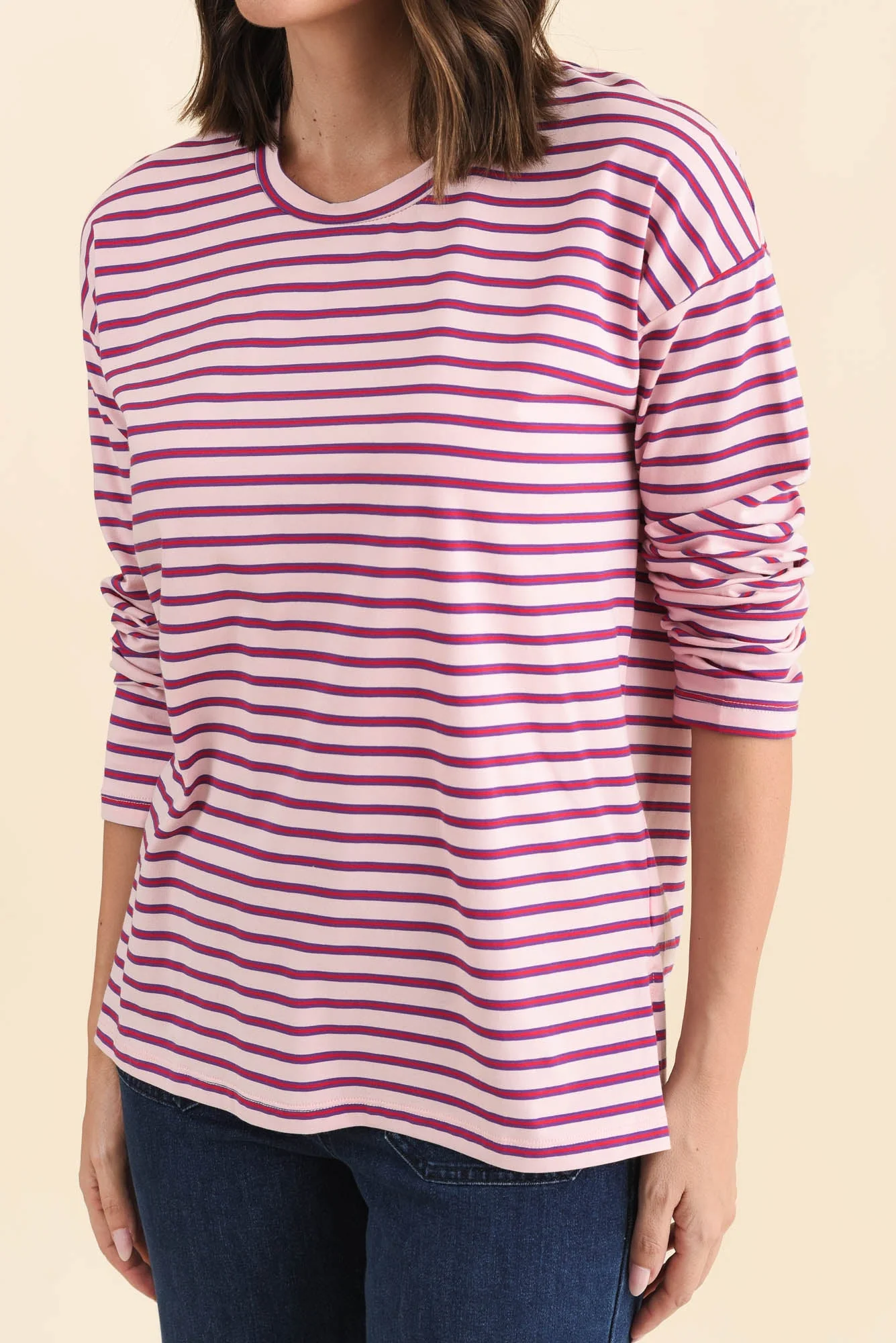 Vienna Purple Stripe Long Sleeve Tee - Image 6