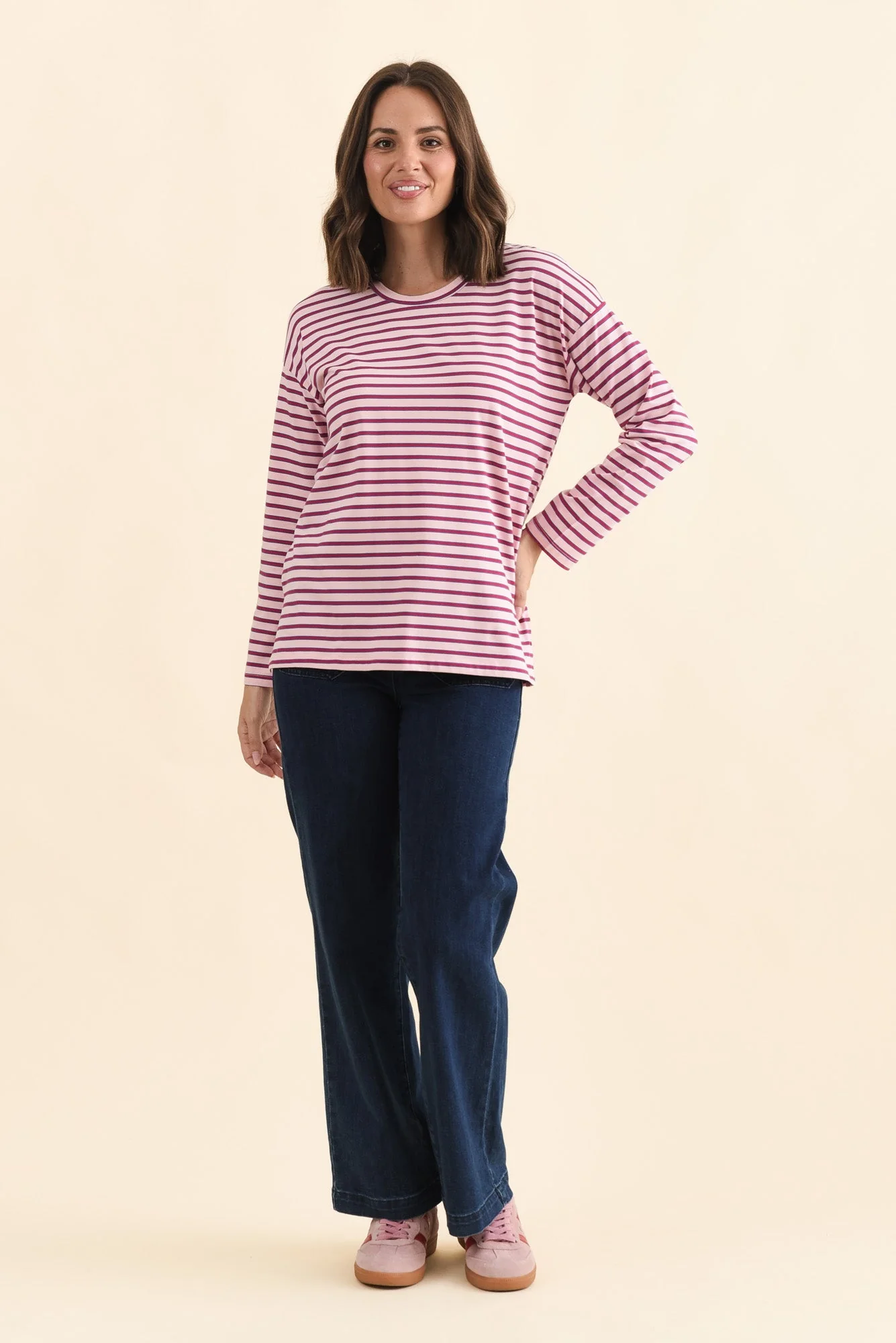 Vienna Purple Stripe Long Sleeve Tee - Image 7