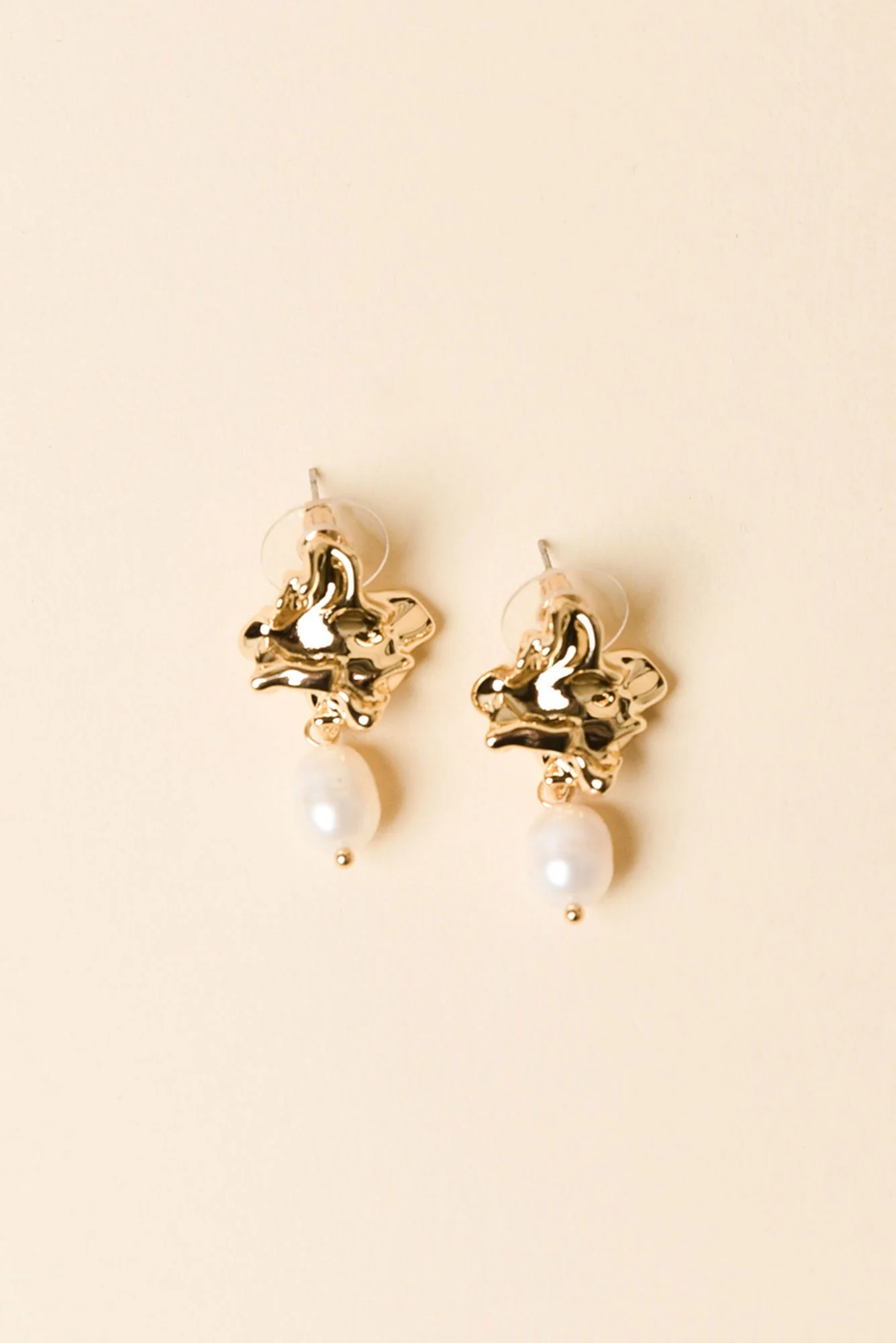 Waverly Gold Pearl Drop Earrings