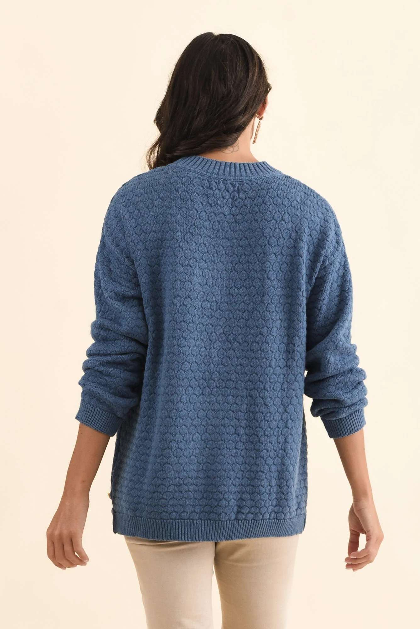 Yanny Blue Organic Cotton Knit Jumper - Image 4