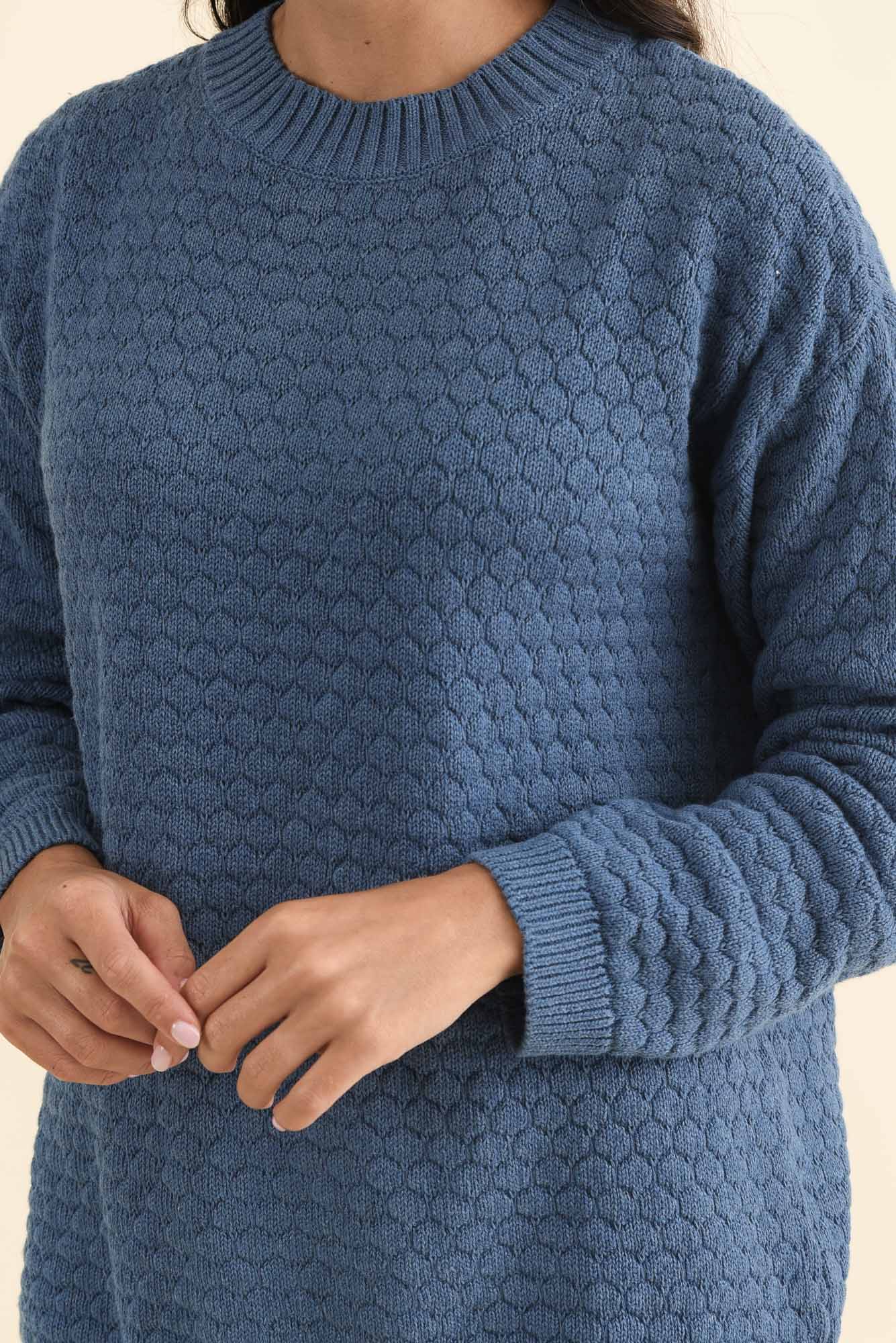 Yanny Blue Organic Cotton Knit Jumper - Image 5