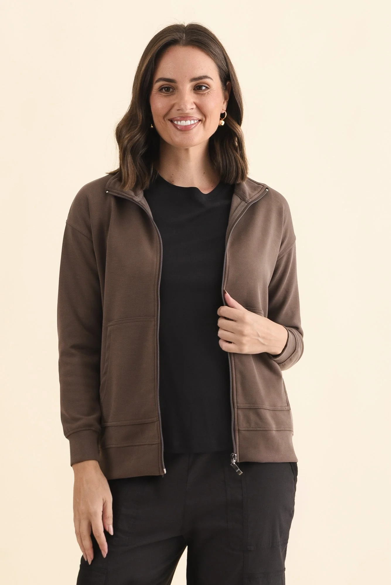 York Brown Zip Jacket