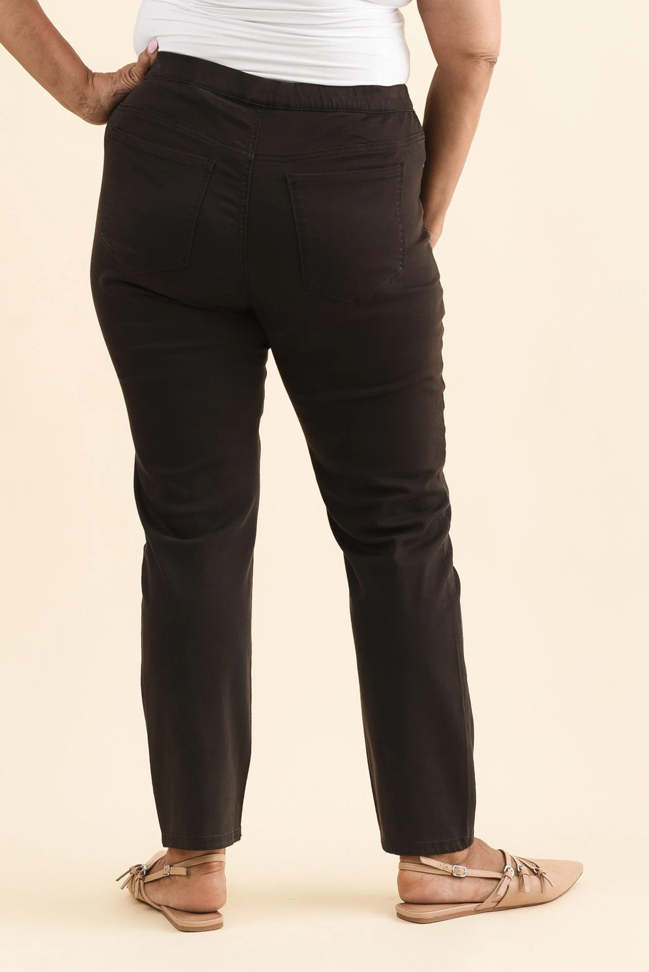 Zadie Chocolate Stretch Jeans - Image 11