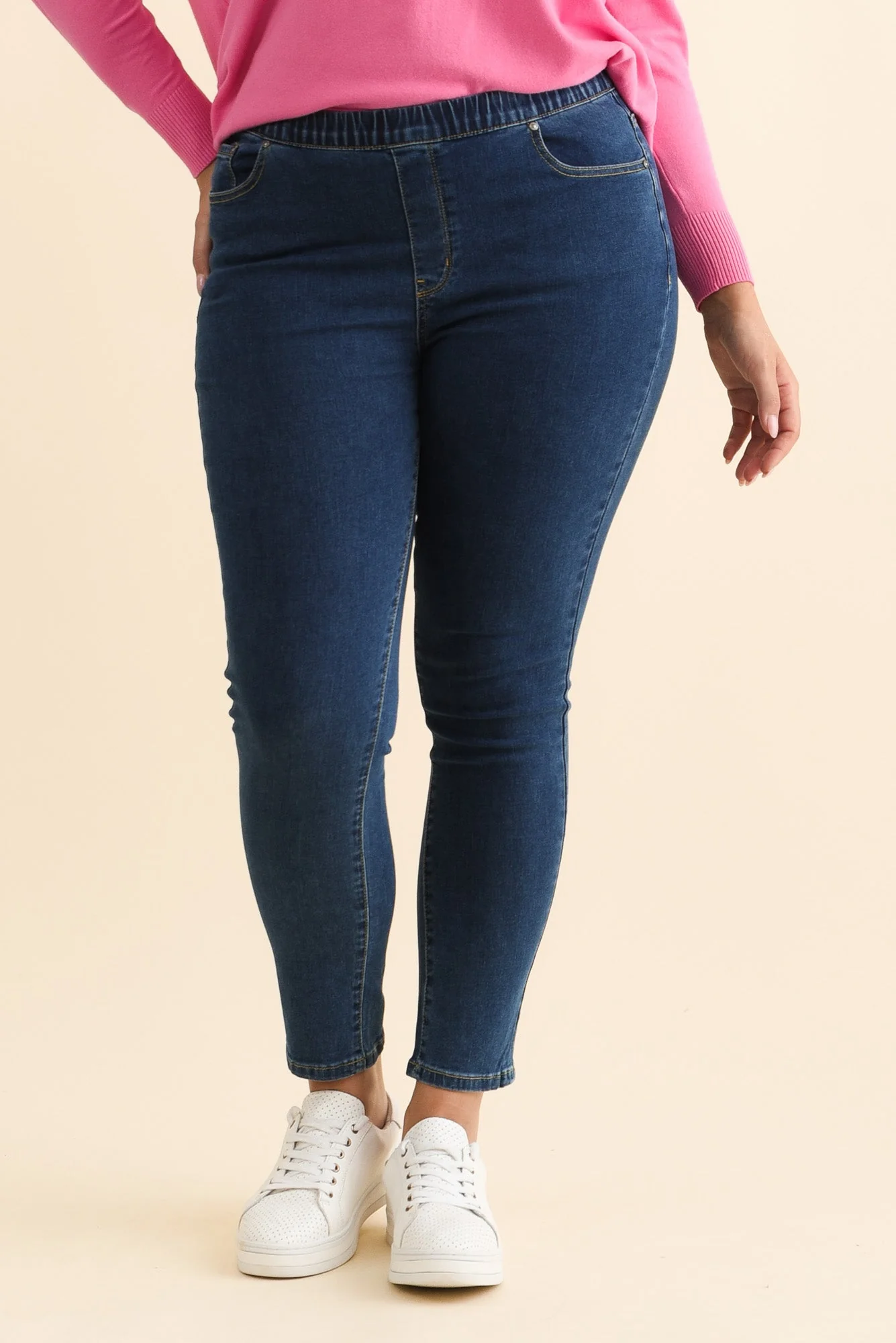 Zadie Dark Denim Stretch Jeans - Image 8