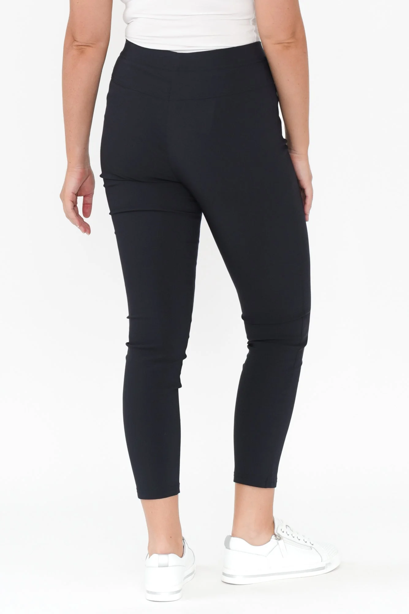 Zara Navy Stretch 7/8 Pants - Image 10