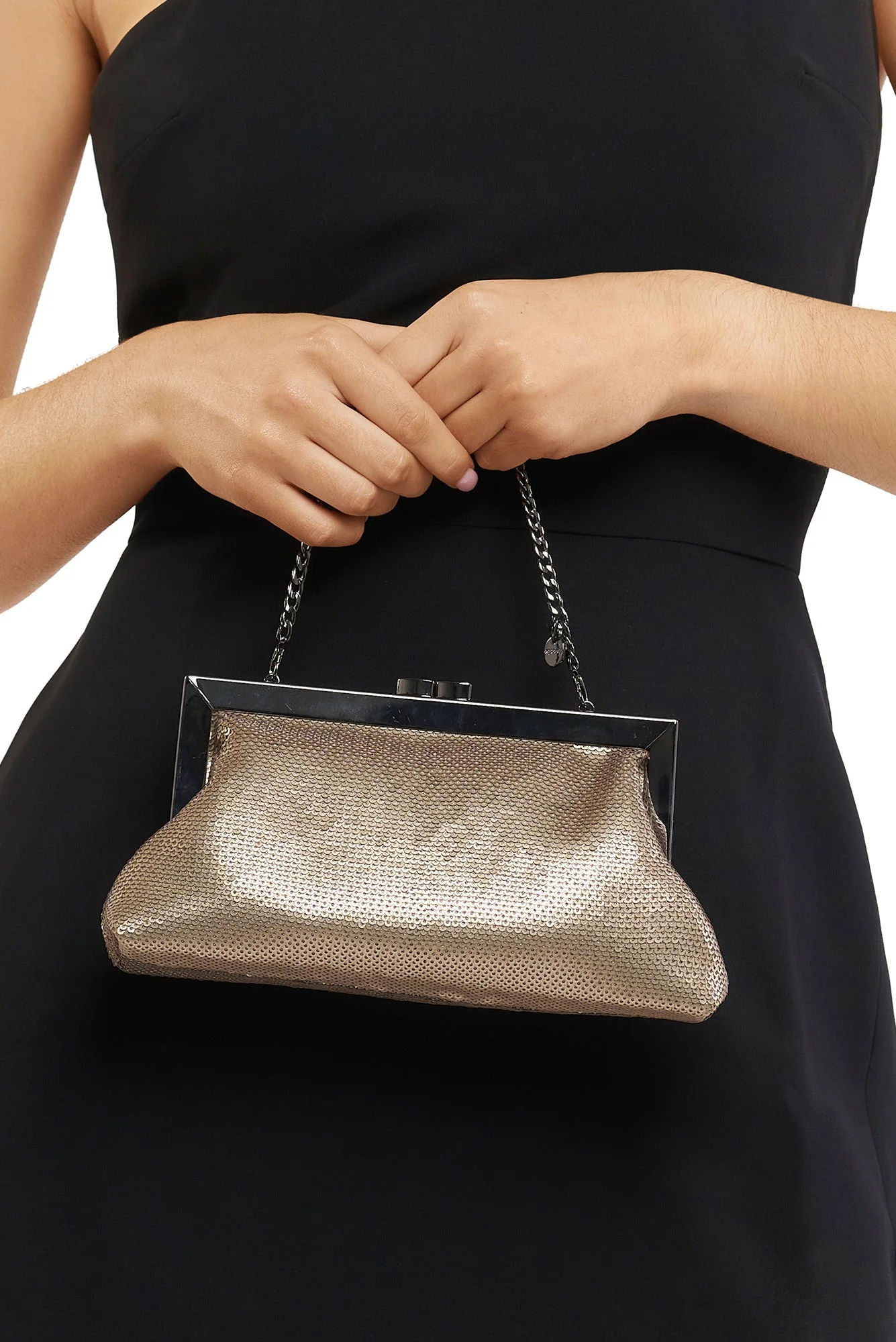 Zephyr Champagne Sequin Clutch - Image 2