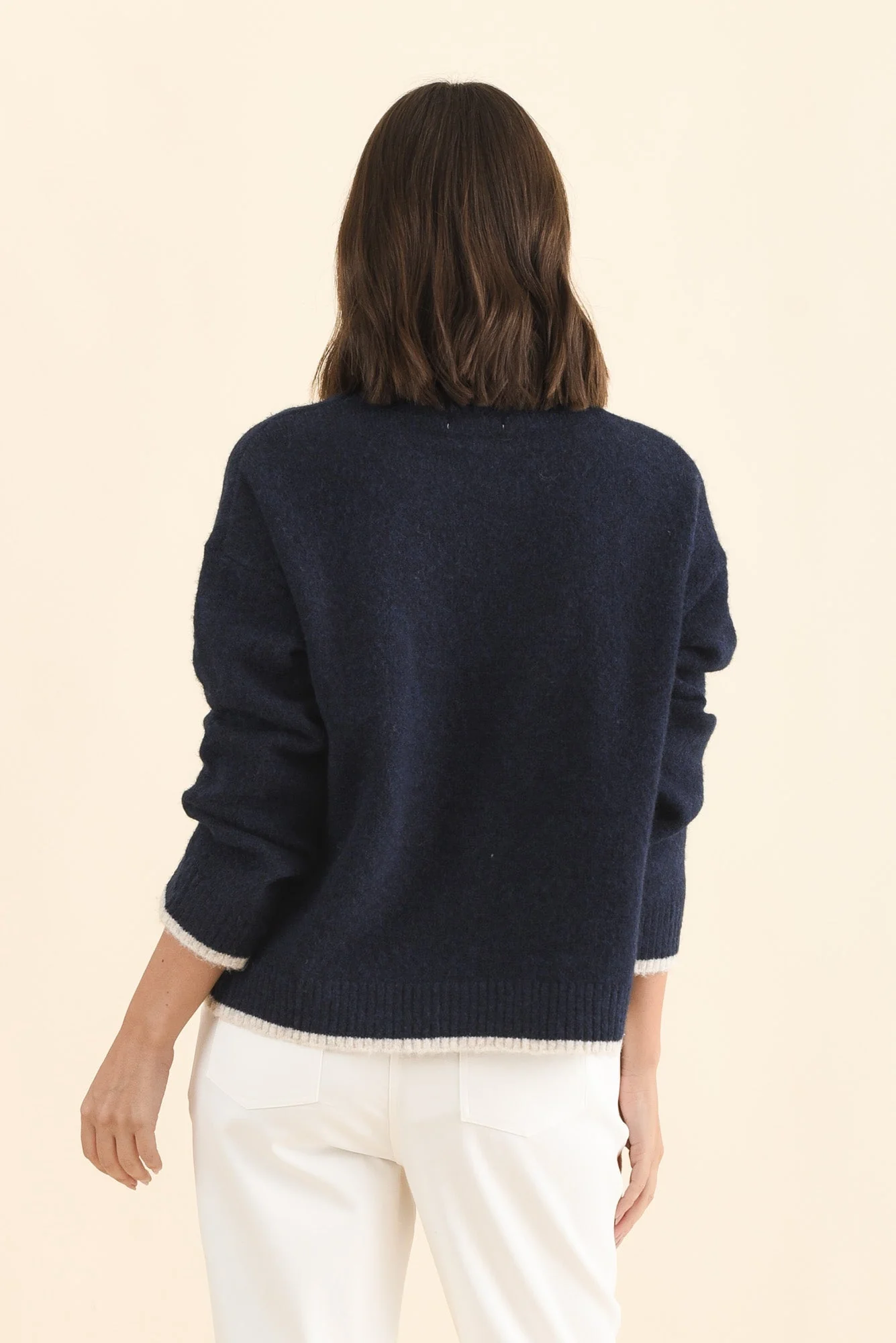 Zoe Navy Heart Knit Jumper - Image 4