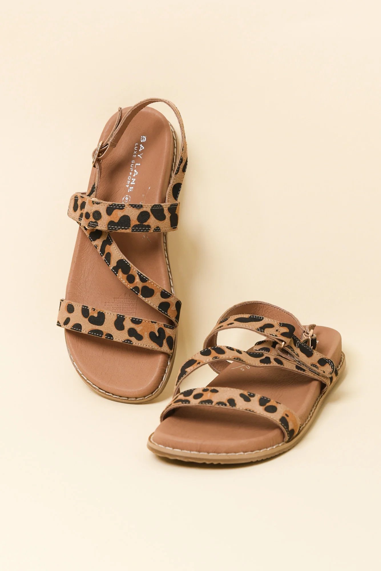 Zorba Brown Leopard Leather Sandal - Image 3