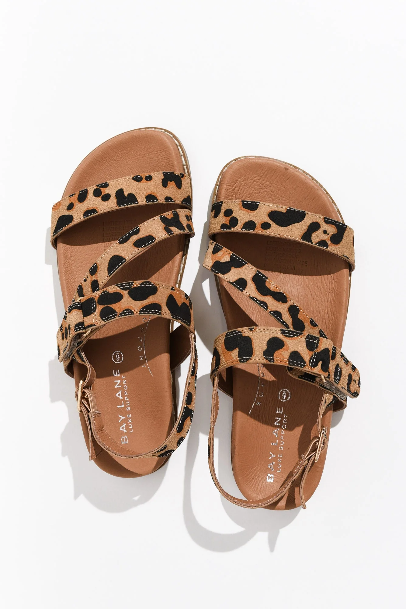 Zorba Brown Leopard Leather Sandal - Image 5